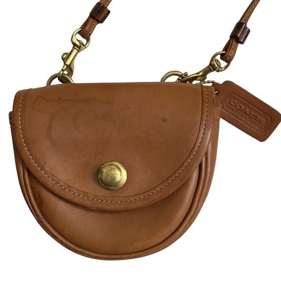 Coach vintage English tan mini belt bag crossbody bag